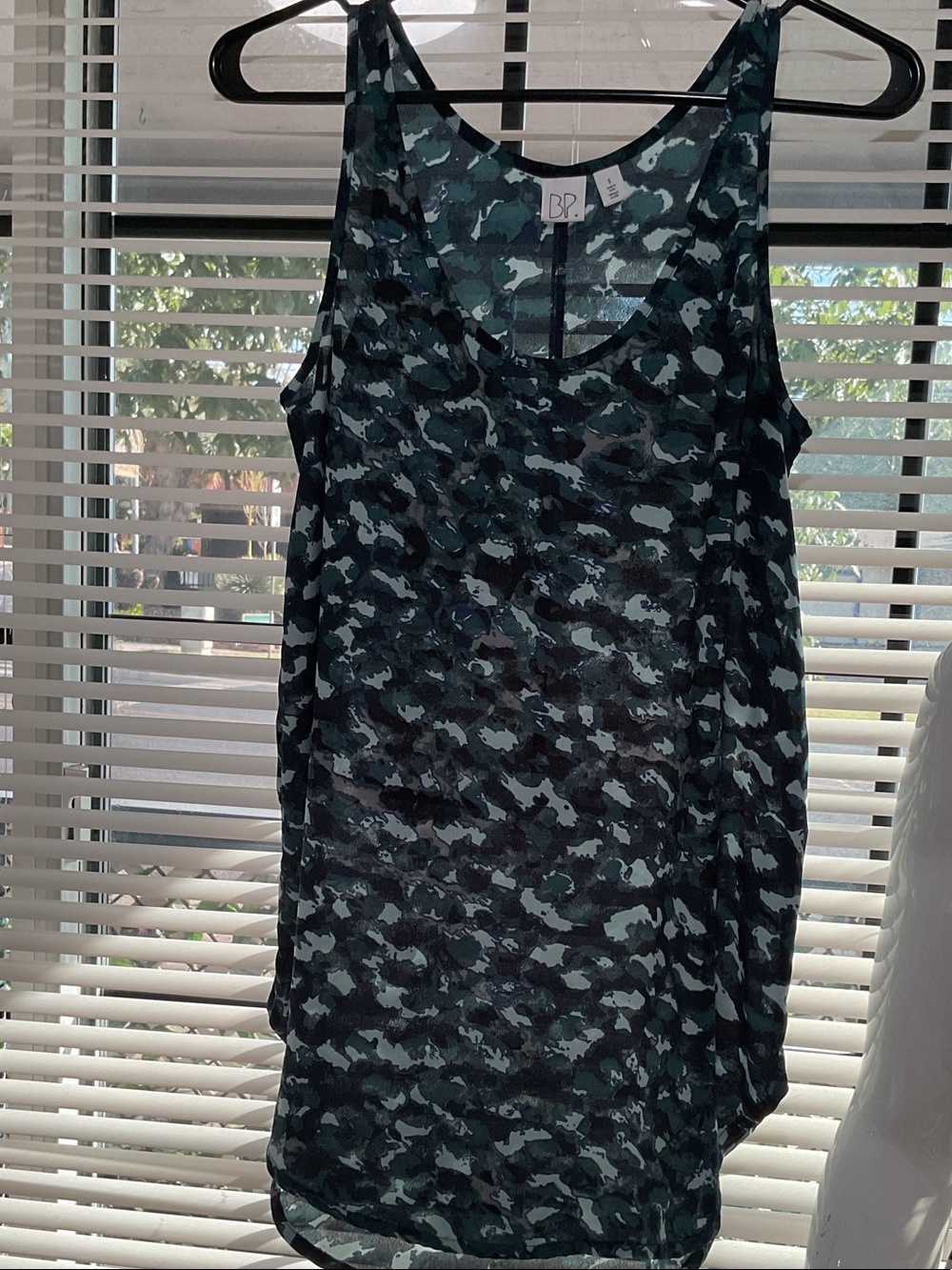 bp Dark Blue Camo-Print Sleeveless Dress